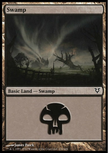 (英)【Foil】沼 / Swamp【AVR】 No.236