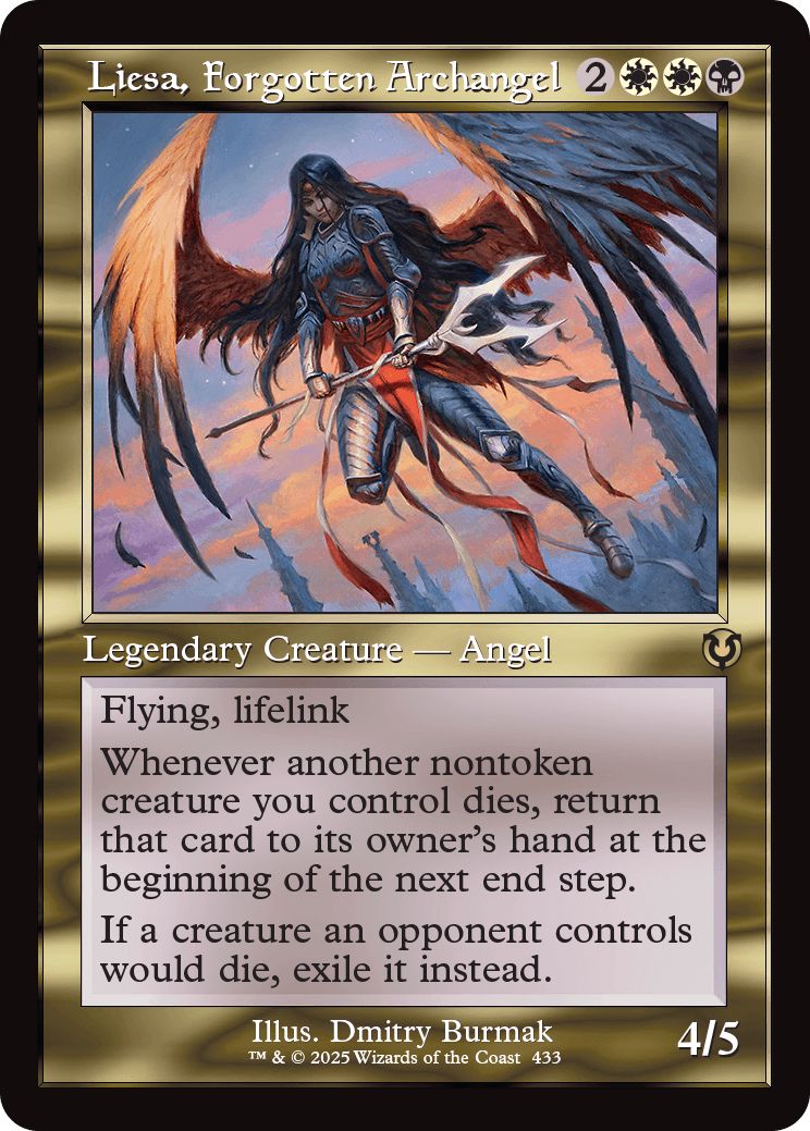 (英)【Foil】忘れられた大天使、リーサ / Liesa, Forgotten Archangel ★ショーケース枠★(旧枠加工カード) 【INR】 No.433
