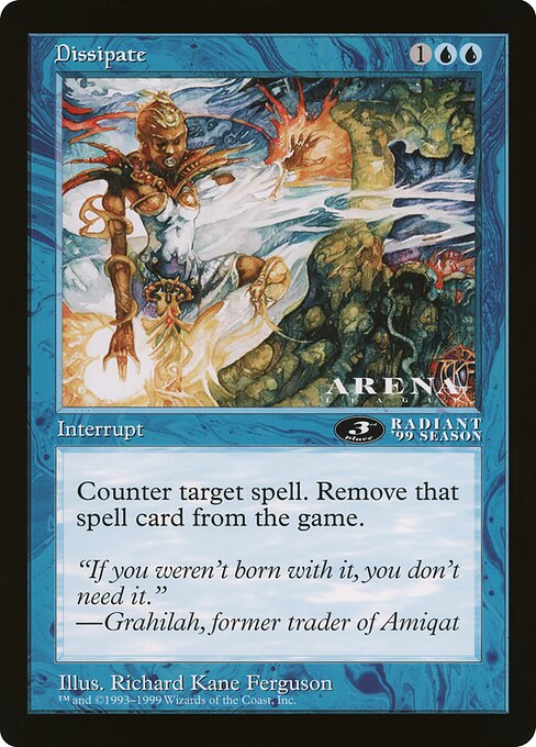 (英)雲散霧消 / Dissipate【PRM】 アリーナプロモ 3rd Place 【Oversized Card】 BIG-PRM-091 ※トーナメントで使用することはできません。