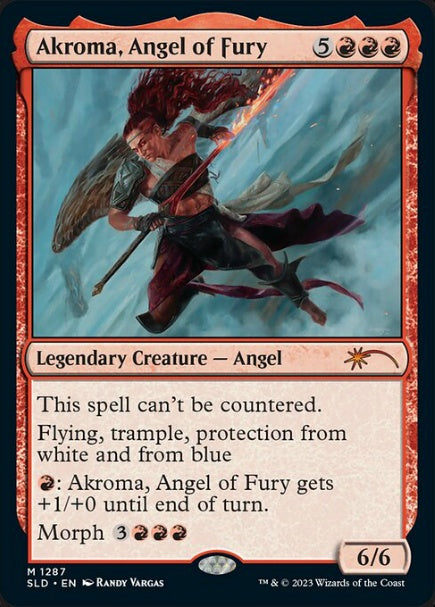 (英)【Foil】憤怒の天使アクローマ / Akroma, Angel of Fury【SLD】Artist Series: Randy Vargas No.1287
