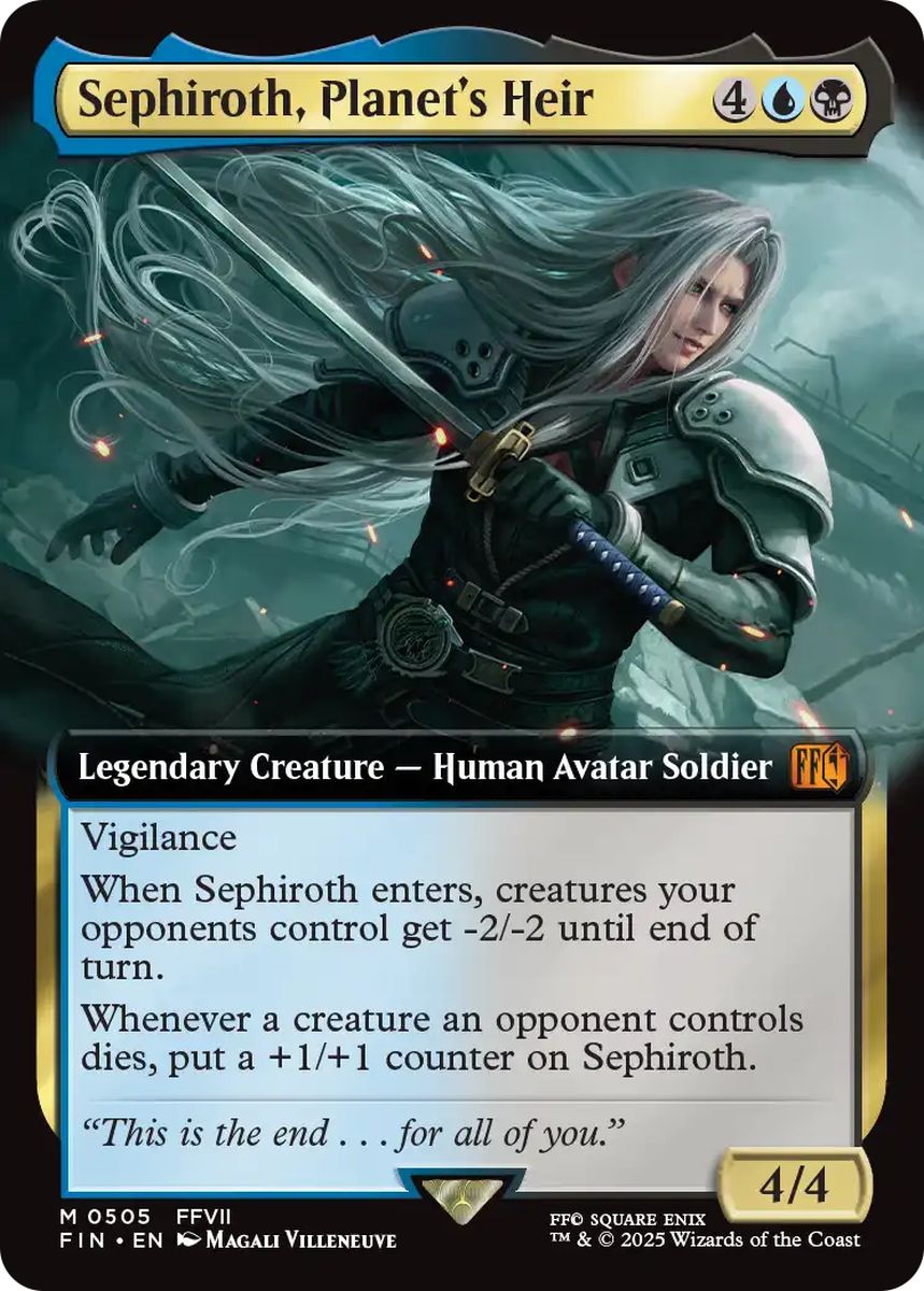 (英)【Foil】星の継承者、セフィロス / Sephiroth, Planet's Heir ★拡張枠★ 【FIN】 No.505