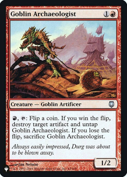 (英)【Foil】ゴブリンの考古学者 / Goblin Archaeologist【SLD-C21】Heads I Win, Tails You Lose No.022
