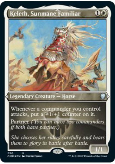 (英)【Foil】陽光たてがみの使い魔、ケレス / Keleth, Sunmane Familiar ★ショーケース枠★ 【CMR】 No.550