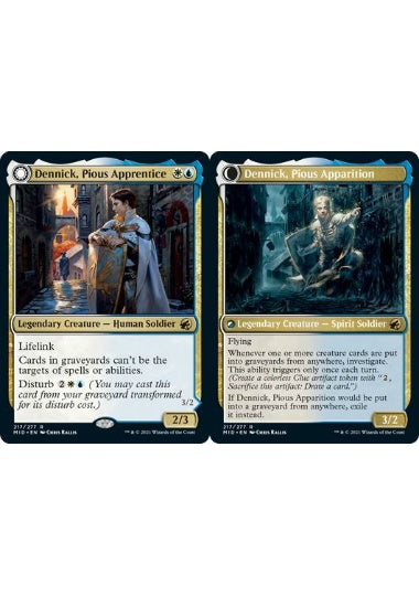 (英)【Foil】敬虔な新米、デニック / Dennick, Pious Apprentice - 敬虔な心霊、デニック / Dennick, Pious Apparition【MID】 No.217
