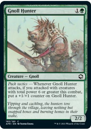 (英)【Foil】ノールの狩人 / Gnoll Hunter【AFR】 No.185