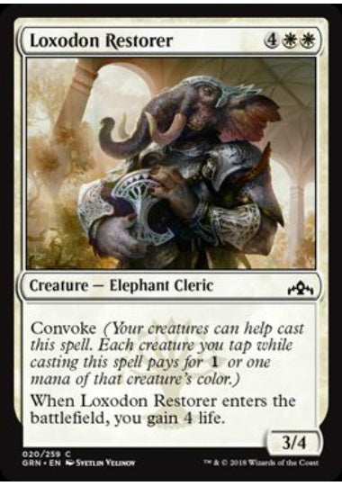 (英)【Foil】ロクソドンの修復者 / Loxodon Restorer【GRN】 No.020