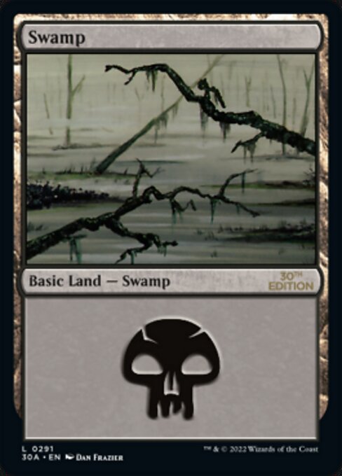 (英)沼 / Swamp【30A】 (Two branches) No.291 ※トーナメントで使用することはできません。