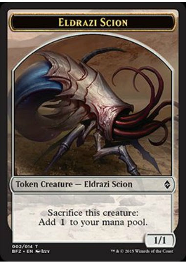 (英)エルドラージ・末裔トークン / Eldrazi Scion Token【BFZ-TOKEN】 No.002
