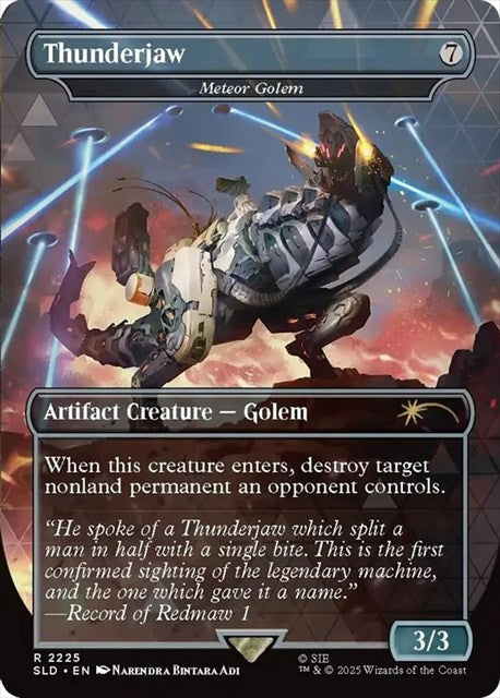 (英)【Foil】Thunderjaw[隕石ゴーレム / Meteor Golem]【SLD】 Secret Lair x Horizon: Into the Forbidden West No.2225