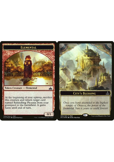 (英)【Foil】エレメンタルトークン / Elemental Token - 都市の承認トークン / City's Blessing Token【PRM】FNMプロモ No.040
