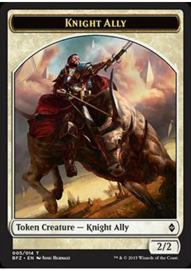 (英)騎士・同盟者トークン / Knight Ally Token【BFZ-TOKEN】 No.005