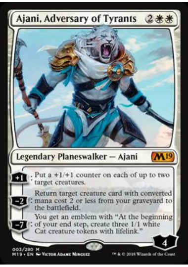(英)【Foil】暴君への敵対者、アジャニ / Ajani, Adversary of Tyrants【M19】 No.003