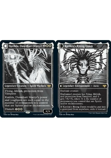 (英)【Foil】ドーンハルトの殉教者、カティルダ / Katilda, Dawnhart Martyr - カティルダの曙 / Katilda's Rising Dawn ★ショーケース枠★(永遠の夜カード) 【VOW】 No.317