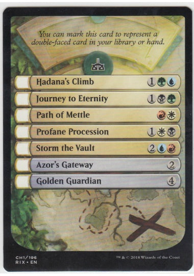 (英)イクサランの相克 チェックリスト・カード / Rivals of Ixalan Checklist Card【RIX-TOKEN】 No.CH1