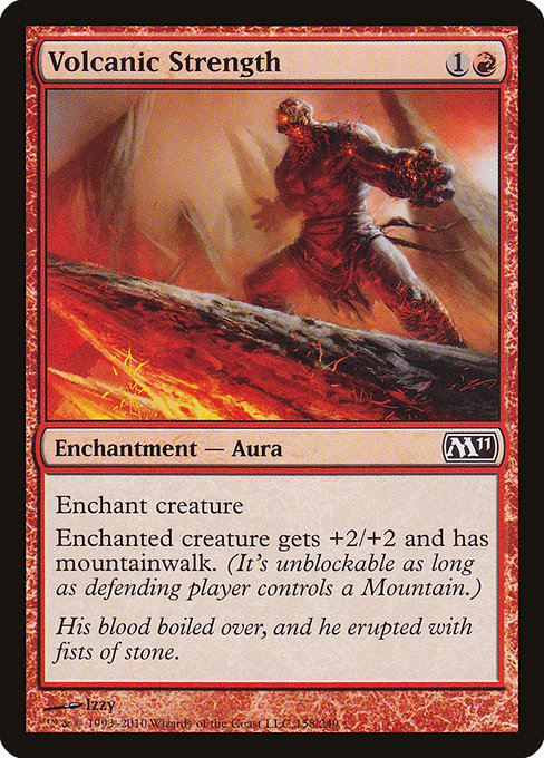(英)【Foil】火山の力 / Volcanic Strength【M11】 No.158