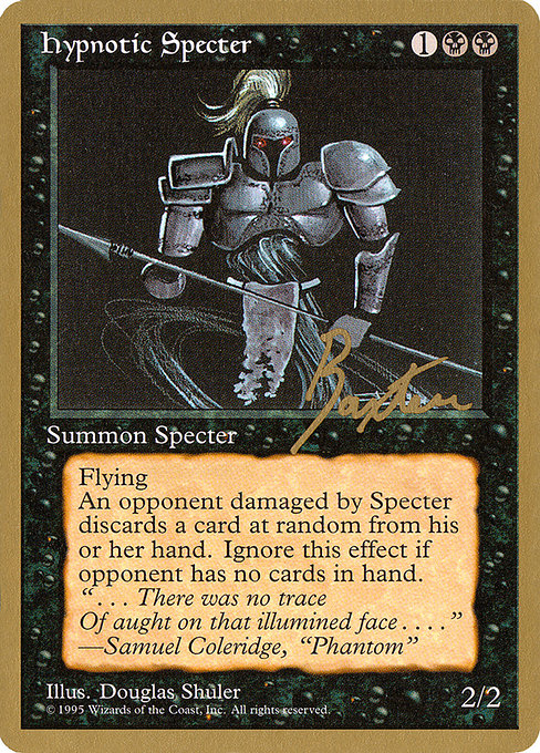 (英)惑乱の死霊 / Hypnotic Specter【PTC】 ProTour NewYork Decks 1996 George Baxter 金枠 No.100