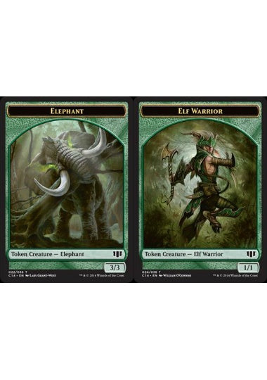 (英)象トークン / Elephant Token No.022 - エルフ・戦士トークン / Elf Warrior Token【C14-TOKEN】 No.024
