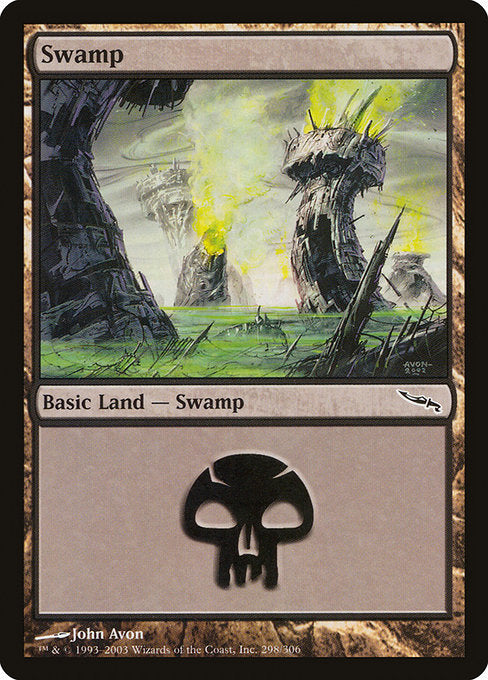 (英)【Foil】沼 / Swamp【MRD】 No.298