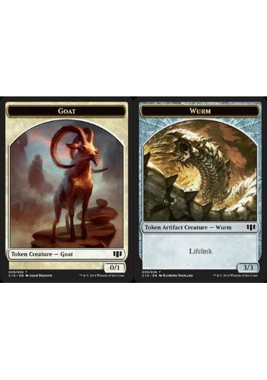 (英)ヤギトークン / Goat Token No.003 - ファイレクシアン・ワームトークン / Phyrexian Wurm Token【C14-TOKEN】 No.033