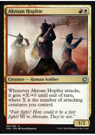 (英)アクロスの重装歩兵 / Akroan Hoplite【CN2】 No.197
