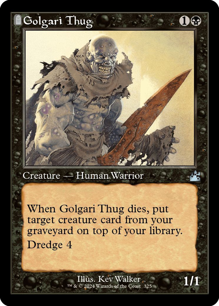 (英)ゴルガリの凶漢 / Golgari Thug ★ショーケース枠★(旧枠加工カード) 【RVR】 No.325