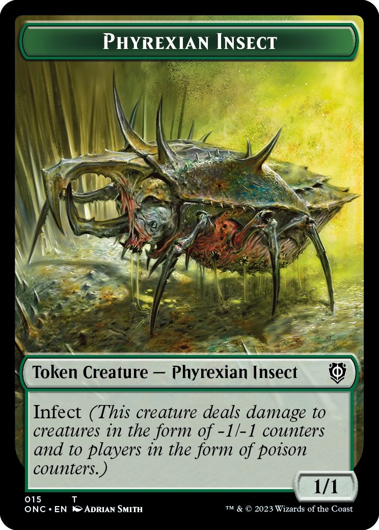 (英)ファイレクシアン・昆虫トークン / Phyrexian Insect Token No.015 - ファイレクシアン・ダニトークン / Phyrexian Mite Token【ONC-TOKEN】 No.011