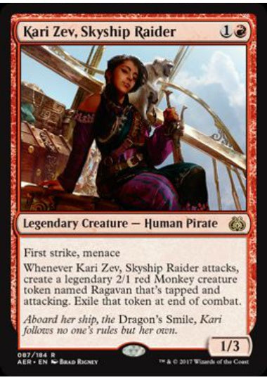 (英)【Foil】航空船を強襲する者、カーリ・ゼヴ / Kari Zev, Skyship Raider【AER】 No.087
