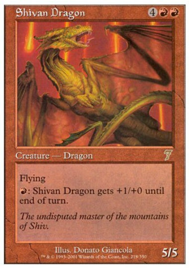 (英)シヴ山のドラゴン / Shivan Dragon【7ED】 No.218