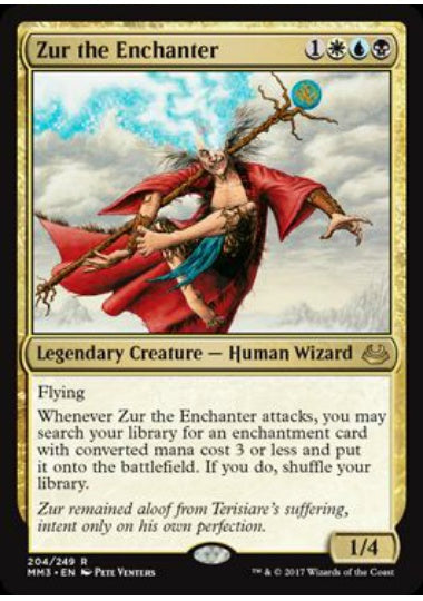 (英)【Foil】結界師ズアー / Zur the Enchanter【MM3】 No.204