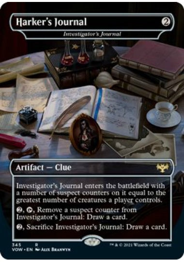 (英)【Foil】ハーカーの日誌 / Harker's Journal[調査官の日誌 / Investigator's Journal] ★ボーダーレス★(ドラキュラシリーズ・カード) 【VOW】 No.345