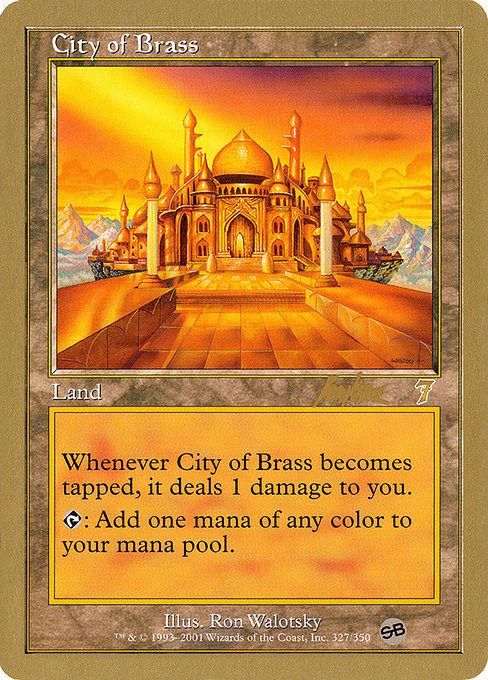 (英)真鍮の都 / City of Brass【WC02】 World Championship Decks 2002 Brian Kibler サイドボード 金枠 No.080