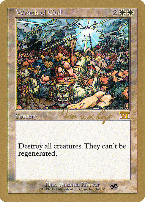 (英)神の怒り / Wrath of God【WC00】 World Championship Decks 2000 Tom van de Logt サイドボード 金枠 No.020