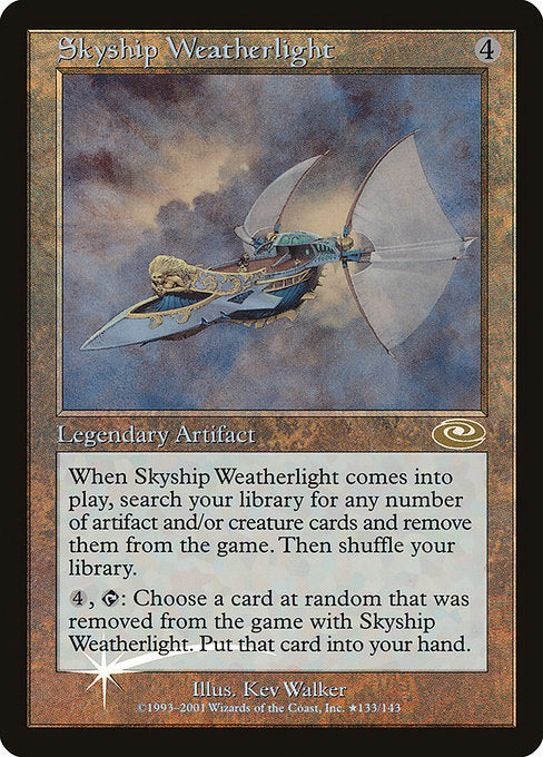 (英)【Foil】飛翔艦ウェザーライト / Skyship Weatherlight【PLS】絵違いFoil No.133