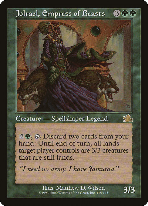 (英)【Foil】獣たちの女帝ジョルレイル / Jolrael, Empress of Beasts【PCY】 No.115