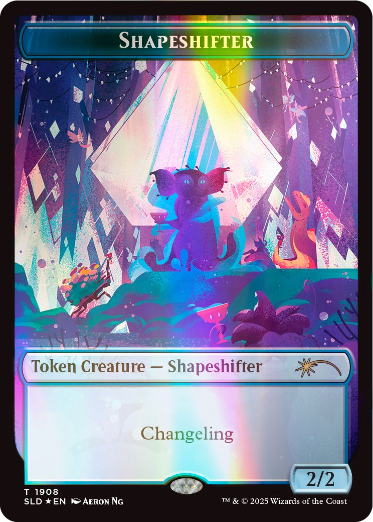 (英)【Foil】多相の戦士トークン / Shapeshifter Token【SLD】Secret Lair Commander Deck: Everyone's Invited No.1908
