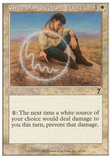 (英)白の防御円 / Circle of Protection: White【7ED】 No.010
