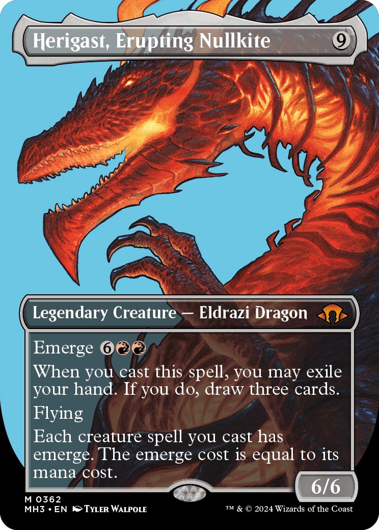 (英)【Foil】噴火するヌルカイト、ヘリガスト / Herigast, Erupting Nullkite ★ボーダーレス★(プロファイル版) 【MH3】 No.362