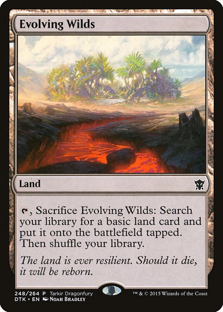 (英)進化する未開地 / Evolving Wilds【DTK】 Tarkir Dragonfury プレリリースプロモ No.248