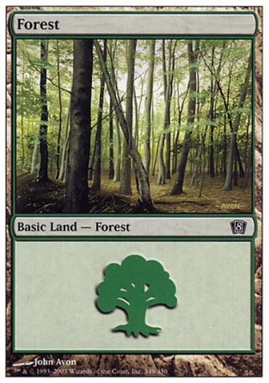 (英)【Foil】森 / Forest【8ED】 No.349