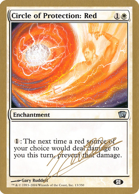 (英)赤の防御円 / Circle of Protection: Red【WC04】 World Championship Decks 2004 Julien Nuijten サイドボード 金枠 No.004