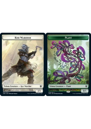 (英)【Foil】コー・戦士トークン / Kor Warrior TokenNo.004 - 植物トークン / Plant Token【ZNR-TOKEN】 No.008