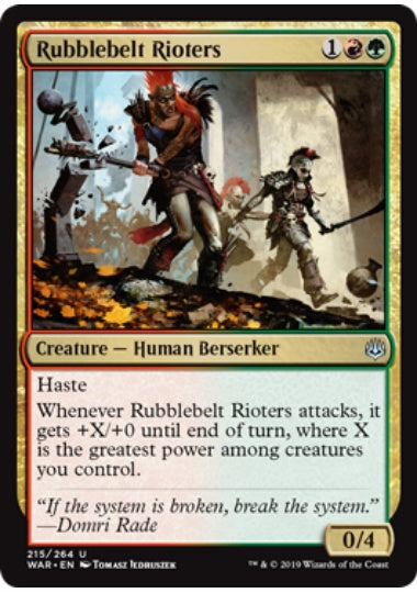 (英)【Foil】瓦礫帯の暴動者 / Rubblebelt Rioters【WAR】 No.215