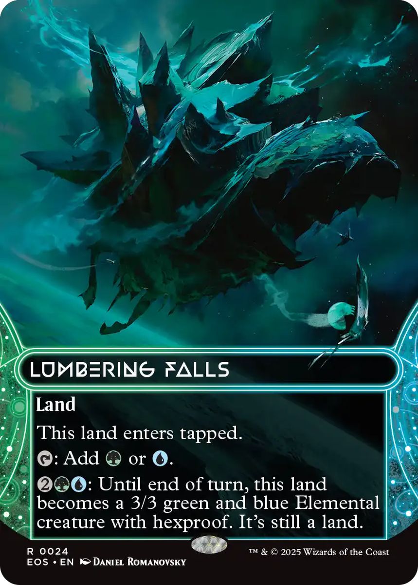 (英)【Foil】伐採地の滝 / Lumbering Falls ★ボーダーレス★(「星景」) 【EOS】 No.024