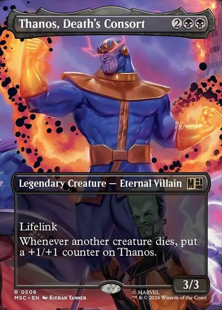 (英)終焉をもたらす者、サノス / Thanos, Death's Consort ★ボーダーレス★(「シーン・カード」) 【MSC】 No.508