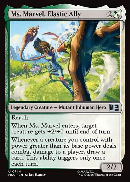 (英)伸縮する仲間、ミズ・マーベル / Ms. Marvel, Elastic Ally【MSC】 No.744