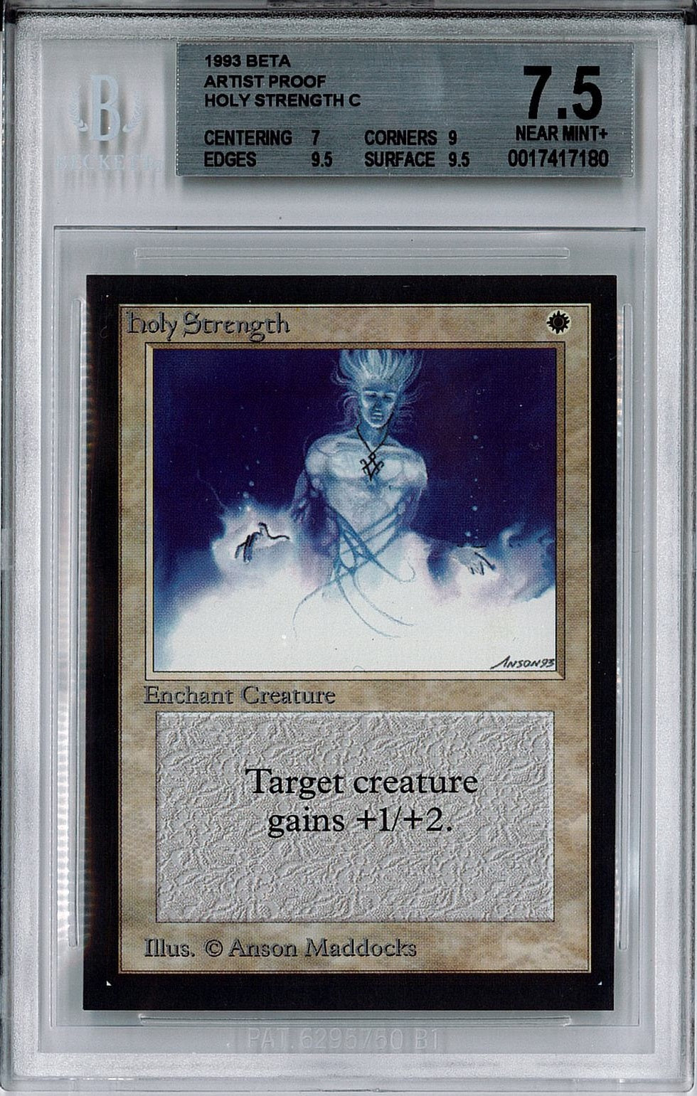 [鑑定品](英)聖なる力 / Holy Strength【BETA】 No.025 BGS7.5 ID:0017417180 アーティストプルーフ ※トーナメントで使用することはできません。 [委託販売品]