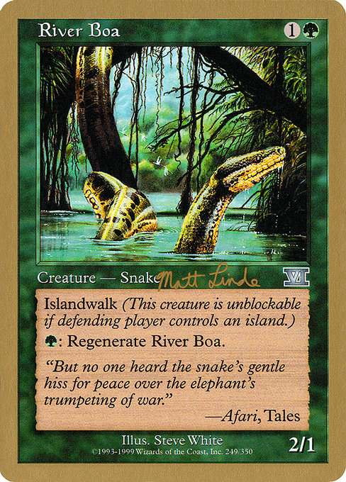 (英)リバー・ボア / River Boa【WC99】 World Championship Decks 1999 Matt Linde 金枠 No.051