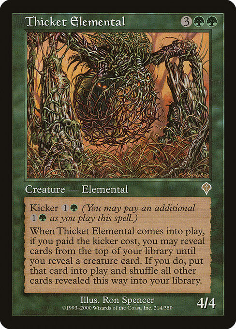 (英)【Foil】茂みの精霊 / Thicket Elemental【INV】 No.214