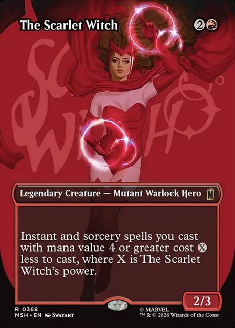 (英)スカーレット・ウィッチ / The Scarlet Witch ★ボーダーレス★(「ロゴ・カード」) 【MSH】 No.368