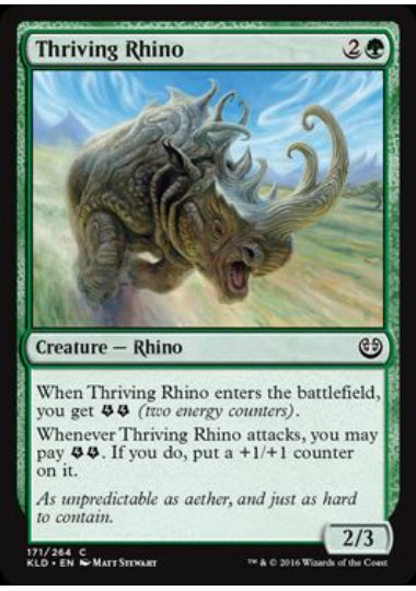(英)【Foil】亢進するサイ / Thriving Rhino【KLD】 No.171